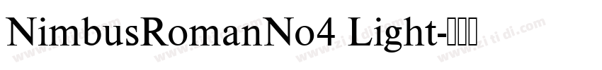 NimbusRomanNo4 Light字体转换